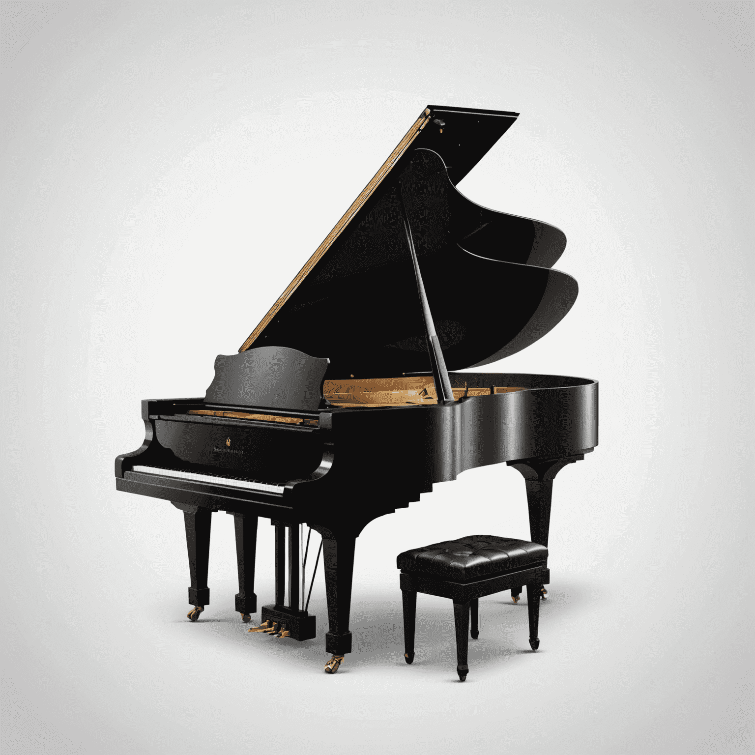 An elegant white album cover with a black silhouette of a grand piano